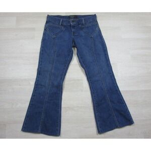Vintage Y2K American Eagle Pintuck Center Seam Jeans (4) Bareback Low Rise Short